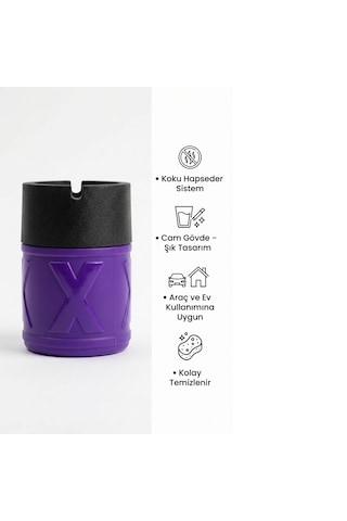 2 Adet X Cam Kokusuz Küllük Koku Hapseden Kapaklı Rüzgar Önleyici Kapaklı Araç Ve Ev Kullanımına Uygun Mor 210 Ml
