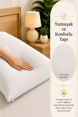 4'lü Su Geçirmez Yastık Alezi 50x70 Cm Fermuarlı Yastık Koruyucu Kılıfı Micro Kumaş Terletmez Beyaz Beyaz