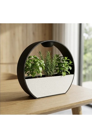 3d Baskı Kendinden Sulamalı Dekoratif Saksı - Otomatik Sulama Sistemli Modern Bitki Saksısı