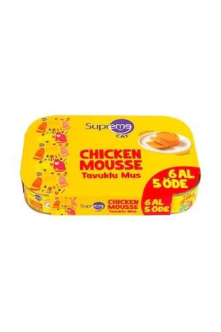 Supreme Cat Mousse Tavuklu Yetişkin Kedi Konservesi 85 Gr 6 Al 5 Öde 214-20000.10