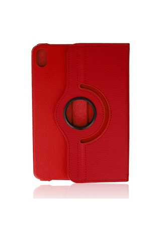 iPad Uyumlu Mini 6 Kılıf 360 Tablet Deri Kılıf - Kırmızı - 100 Arka Kapak