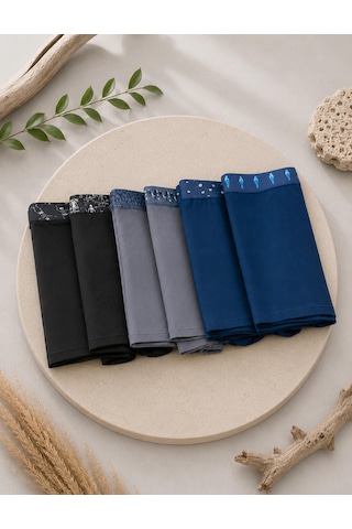 Mutig Tencel Modal Erkek Boxer 6'lı Gri - Siyah