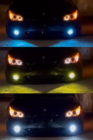 H4 - 3 Renk Xenon Şimşek Etkili 3 Renk Deli Mavi - Sarı- Kristal Beyaz Led Zenon Led Xenon