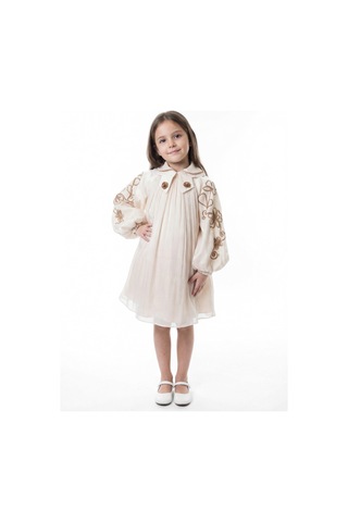 Xo Kids Kız Çocuk Elbise 7-11 Yaş 26572 Bej