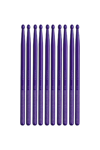 Midex Gfk-901prp-5x Pro 5a Profesyonel Kırılmaz Baget Fiber Karbon Drumsticks Mor Bateri Bageti 5 Çift