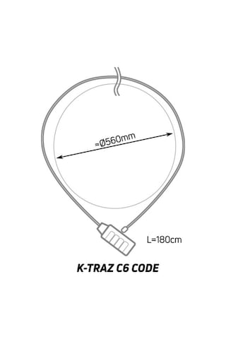 Zefal K-traz C6 Şifreli 12mm Bisiklet Kilidi Siyah