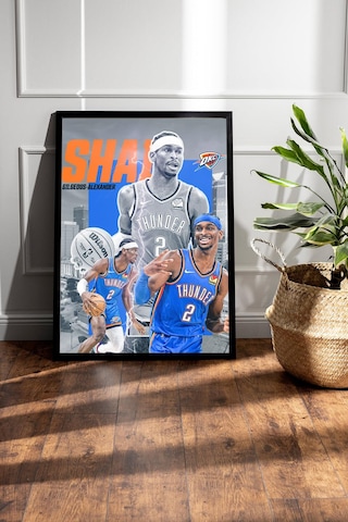 Shai Gilgeous Alexander Çerçeveli Tablo - Basketbol Nba Posteri Tablo