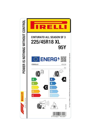Pirelli 225/45R18 95Y XL Cinturato All Season Sf3 Dört Mevsim Lastiği 2024