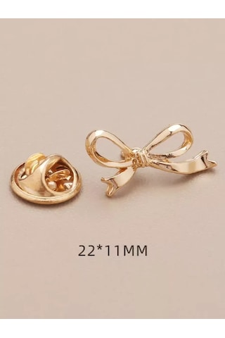 Olfil Broş-mini Fiyonk Parlak Minimalizm 234773493 Altın Rengi