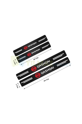 Nissan Qashqai Karbon Kapı Eşiği Koruma Oto Sticker 4 Parça