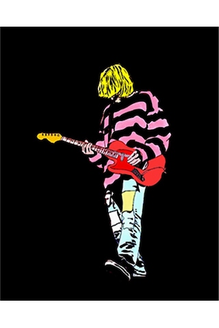 Zepplin Giyim Nirvana Kurt Cobain Siluet Büyük Sırt Patch Yama