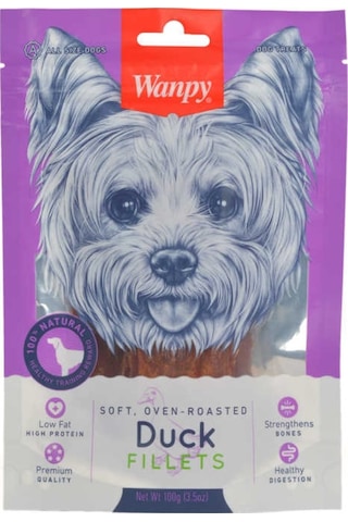 Wanpy DA-12S Gerçek Ördek Fileto Köpek Ödülü 100 G