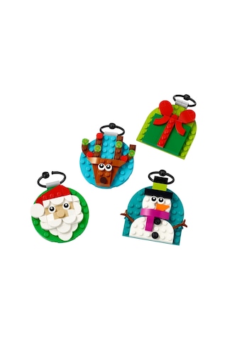 LEGO® Yılbaşı Süsü Koleksiyonu 40744 – 6 Yaş ve Üzeri İçin Kardan Adam, Ren Geyiği ve Noel Baba Yılbaşı Süsleri Yapım Seti (153 Parça)