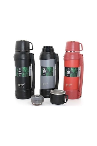 Himarry Paslanmaz Çelikçift Katmanlı Termos 2.0 Lt Siyah - Yeşil