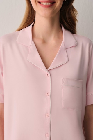 Suwen Misty Gömlek Yaka Pijama Takımı Sh26629660b077 Pembe