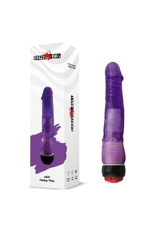 Hızlı Express Crazy Bull Vibes 18 Cm Titreşimli Mor Jel Anal Vibratör Dildo Penis