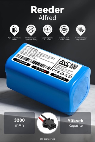 Reeder Alfred 3200mah Robot Süpürge Bataryası M.ö