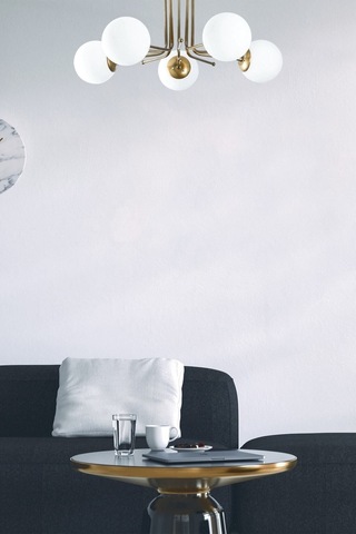 Lüks Tasarım Modern Trend Model Glop Camlı Eskitme Beşli Avize