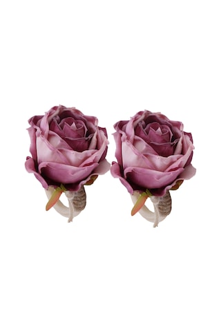 Springsun 2 Adet Mor Simülasyon Çiçekli Servis Peçete Kalkanı - Çiçek Desenli Masa Dekorasyon Aksesuarı Cjk-6620