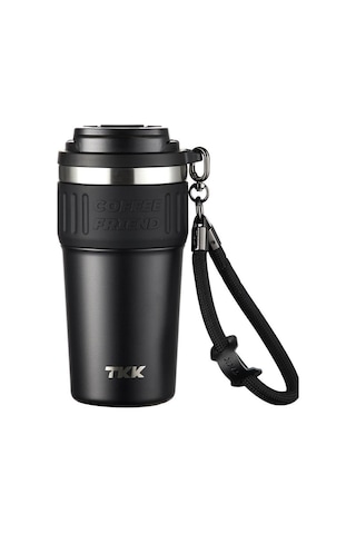 Tkk Çelik Termos Mug 630ml Mat Siyah Gümüş