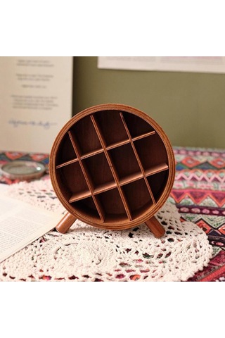 Homyl Ruj Organizatör Ahşap Depolama Rafı Dresser Vanity Için