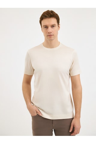 Karaca Erkek Modern Fıt Tişört-ekru 11.25s.06.607 Ekru
