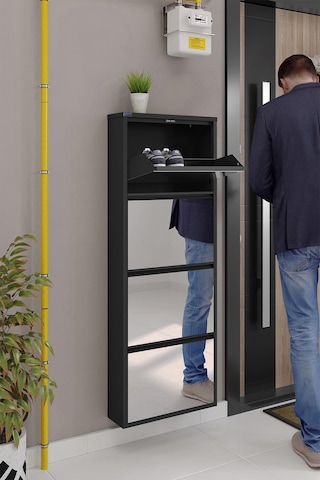 Ceha 4'lü Metal Ayakkabılık - Siyah/Aynalı K.AYK-4/A/P9005