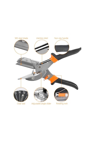 Çok Açılı Gönye Kesme Makası, Çok İşlevli Gönye Kesme Makası El Aletleri, Pah Kesmek İçin Yedek Bıçaklı 45 Derece - 135 Derece Gönye Kesme Makası Kesme Aleti Diğer