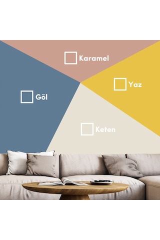 Bi Boya Geometrik Duvar Boyama Seti 1 - 1 L