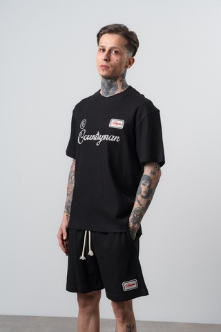 Respire Erkek Countryman Nakışlı Regular Fit T-shirt Siyah