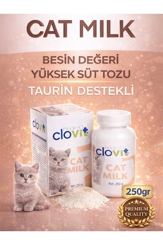 Clovit Cat Milk Yavru Kediler İçin Taurin İçeren Takviye 250 G