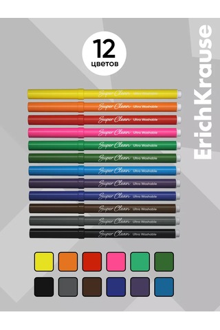 Erichkrause Kids Space Animals 12 Renkli Keçeli Kalem 189489738