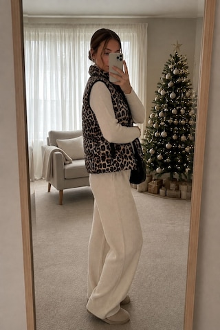 Verymoda Leopar Desenli Kapitone Yelek Vmf1785