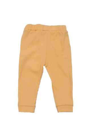 Bebegen Unisex Sarı Fitilli Cepli Penye Pantolon Tek Alt Çok Renkli