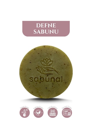 Sabunal Defne Sabunu 3 Adet - Doğal Saç ve Cilt Bakım Sabunu