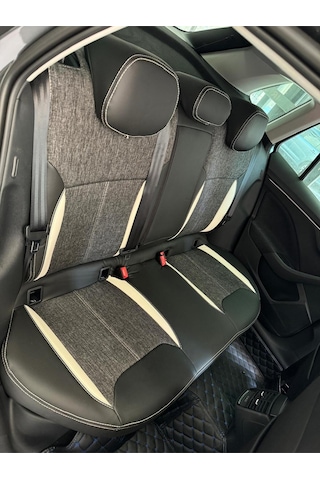 Skoda Kamiq Arka Sırt 2 Parçalı Arka Sırt Kolcaklı Model - Oto Koltuk Kılıfı