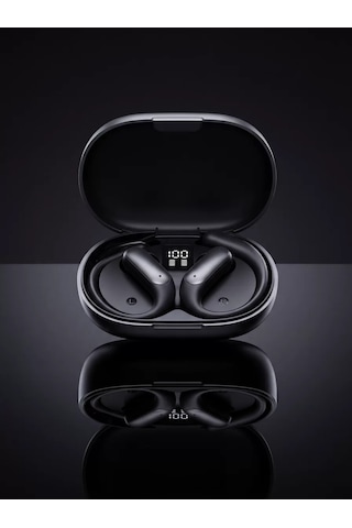 Kablosuz Bluetooth Spor Kulaklığı Güvenli Tutuşlu Dijital Ekranlı Şarj Kutusu 1