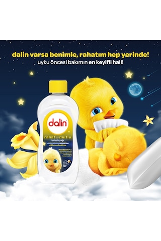 Dalin Rahat ve Mutlu Vanilya Kokulu Nemlendirici Bebek Yağı 300 ML x 6