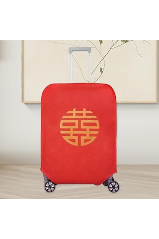 Homyl Seyahat Bagaj Kapağı Su Geçirmez Tramvay Kılıfı 20-inç Kırmızı