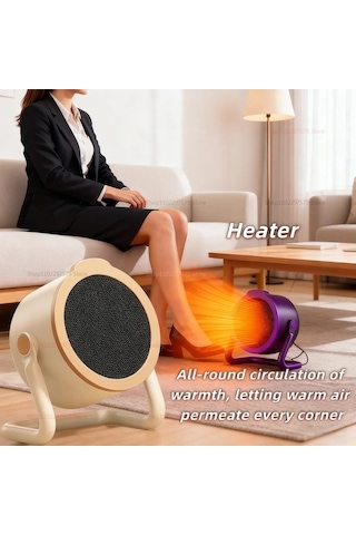 Trendooze 220v Masaüstü Taşınabilir Isıtıcı Yatak Odası Ofis Yurt Koyu Renk Model