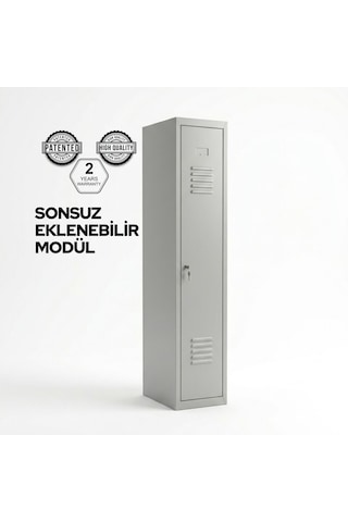Eklenebilir Modüllü Çok Amaçlı Dolap Gri