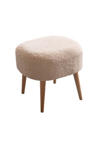 Barel Yuvarlak 4 Ayaklı Çok Amaçlı Puf Vizon Vizon