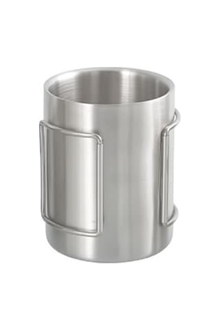 Qingmipy 304 Çelik İki Katlı Fırça Kollü İçecek Bardağı, Isı Yalıtımı, 300ml, Dış Mekan, Kamp, Dağcılık İçin Diğer