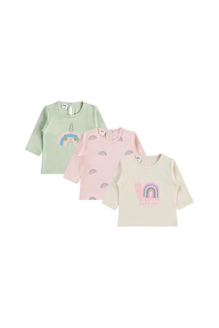 Civil Baby Unicorn Baskılı 3'lü Set 6-18 Ay Sweatshirt - Standart