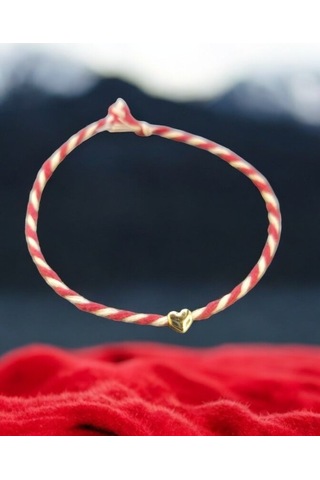 Marteniçka Gold Kalp Minimist Şans Bileklik Seti 2 Adet Gold