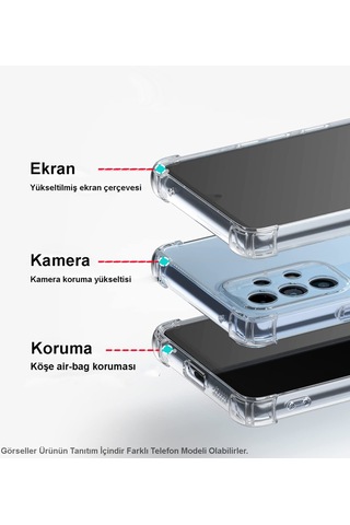 Samsung Galaxy Uyumlu A31 Köşe Korumalı Airbag Antishock Silikon Kapak