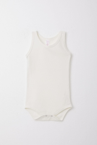 Breeze Kız Bebek Çıtçıtlı Atlet Zıbın Body Jakarlı 9 Ay-3 Yaş, Ekru Ekru