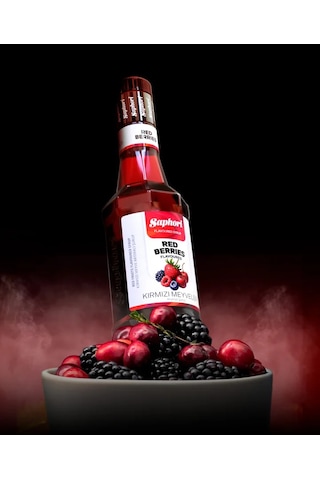 Saphori Kırmızı Meyveler Aromalı Kokteyl Şurubu Kırmızı Meyveler Şurubu 700 Ml