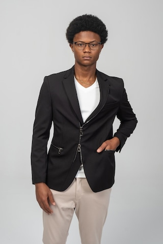 Cekmon Erkek Çift Yönlü Açılır Fermuarlı Rahat Ceket Beyaz