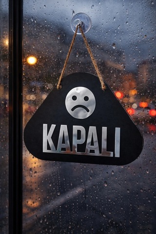 Ahşap Üzeri Gümüş Aynalı Pleksi Emoji Figürlü Açık-kapalı Tabelası